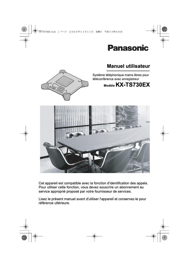 Página 1 del manual Manual de usuario Panasonic KX-TS730EX