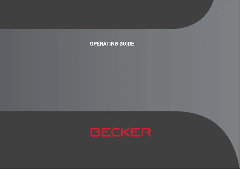 Página 1 del manual Manual de usuario Becker Ready.5 CE