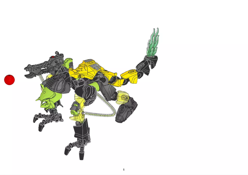 Page 1 de la notice Manuel utilisateur Lego Hero Factory 6201