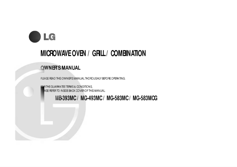 Page 1 of the manual User Manual LG MG-583MC