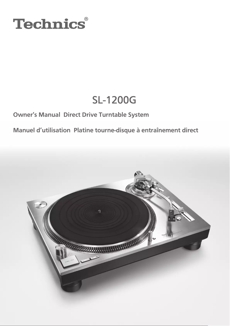 Page 1 de la notice Manuel utilisateur Technics SL-1200G