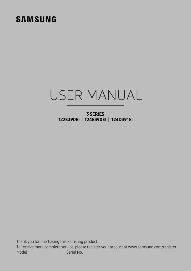 Página 1 del manual Manual de usuario Samsung T22E390EI