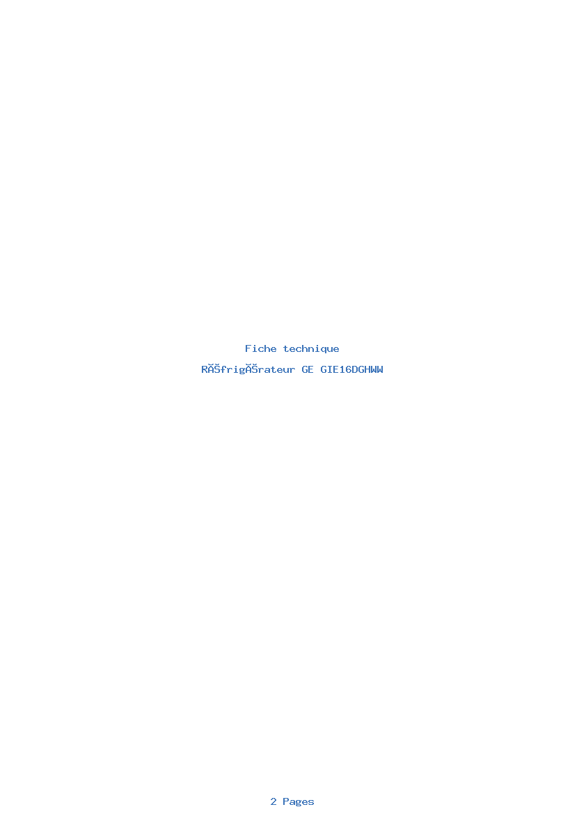 Image de la première page du manuel de l'appareil GIE16DGHWW
