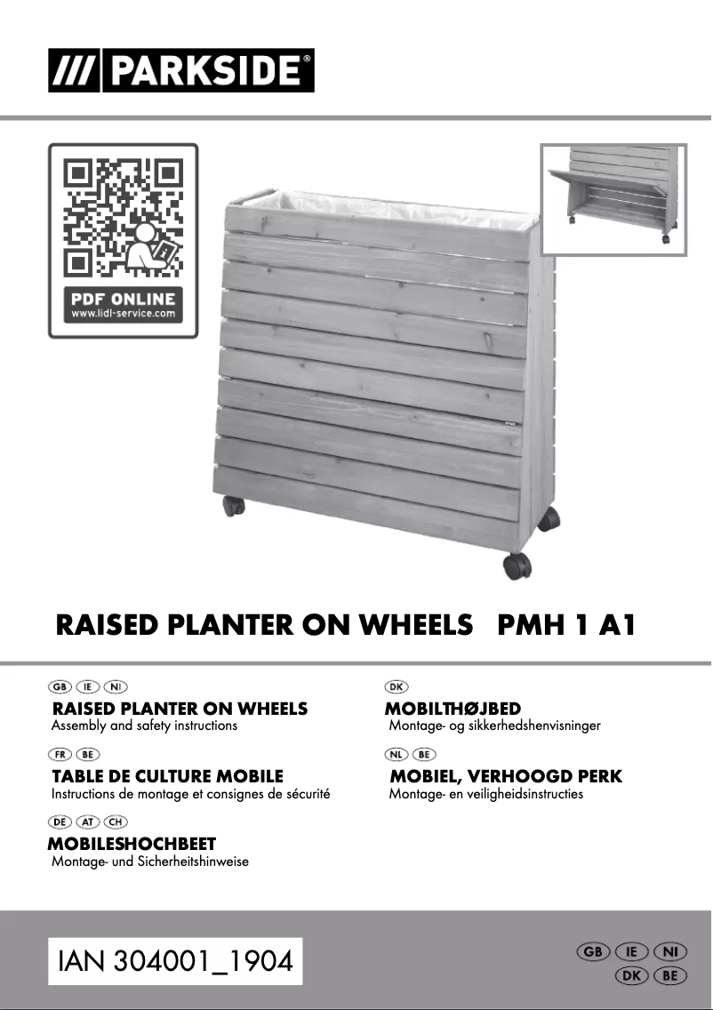 Page 1 de la notice Manuel utilisateur Parkside PMH 1 A1