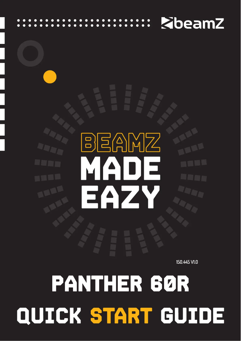 Page 1 de la notice Guide de démarrage rapide BeamZ Panther 60R