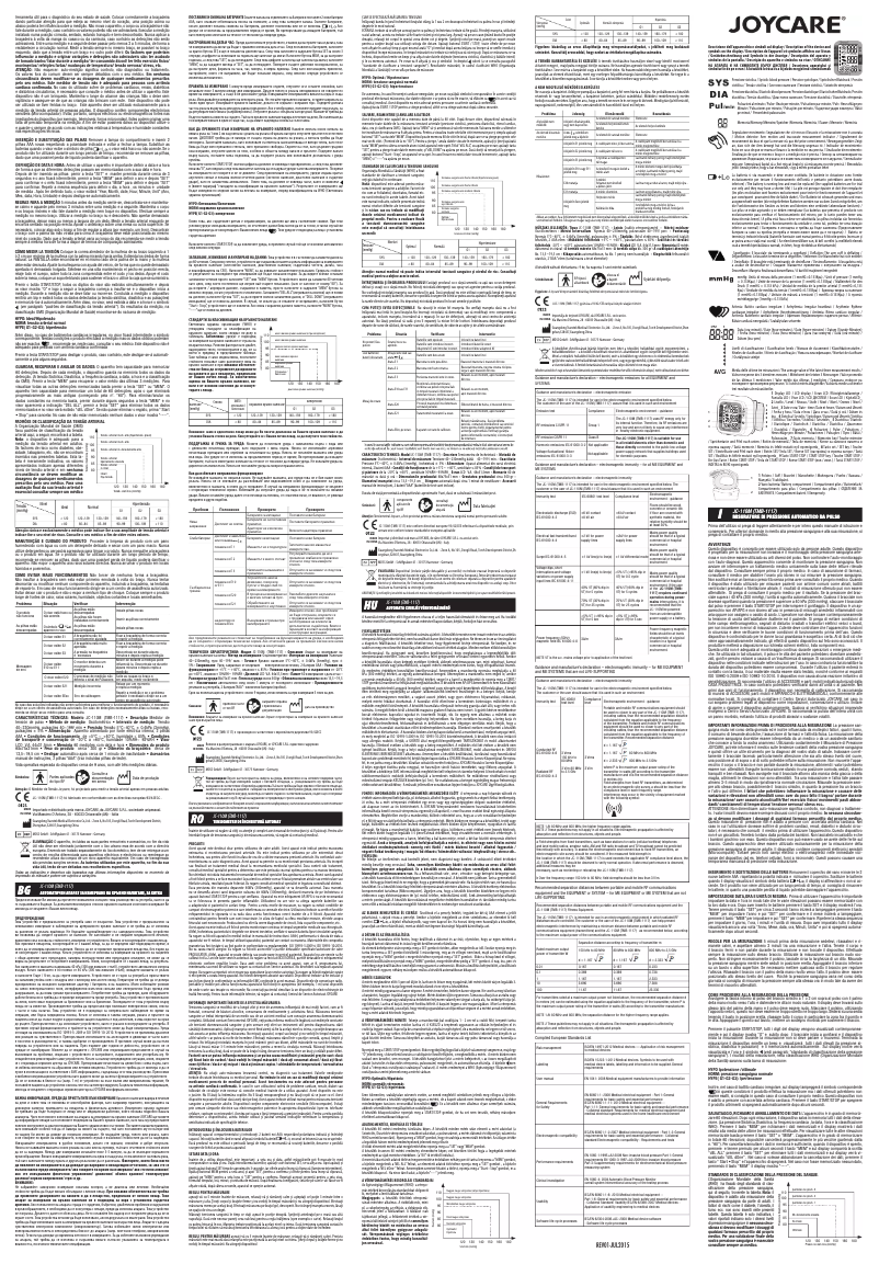 Page 1 de la notice Manuel utilisateur Joycare JC-110M