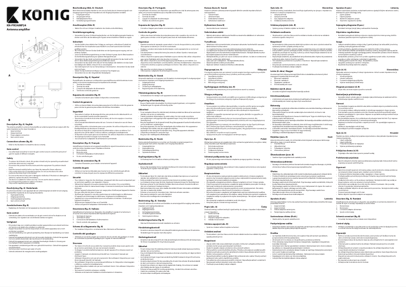 Page 1 de la notice Manuel utilisateur Konig KN-PROAMP24