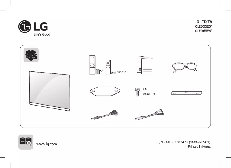 Page 1 de la notice Manuel utilisateur LG OLED 55E6V