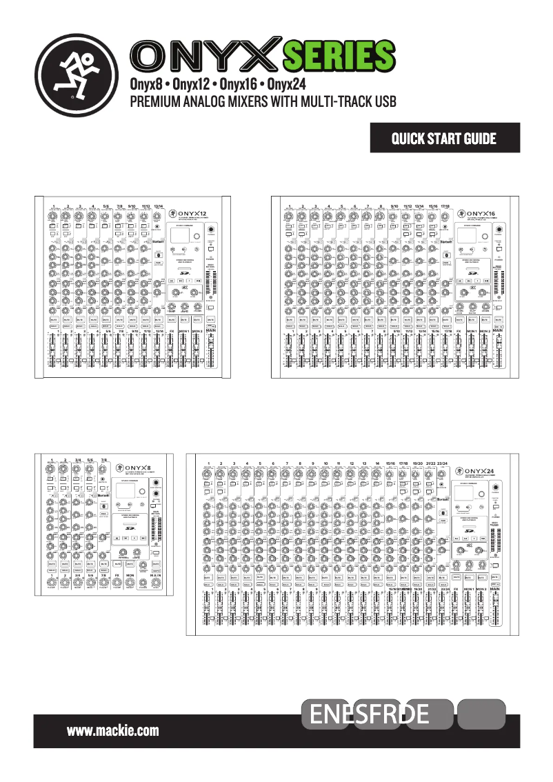 Page 1 de la notice Guide de démarrage rapide Mackie Onyx 24