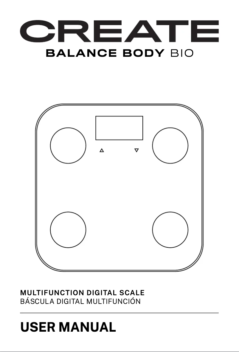 Page 1 de la notice Manuel utilisateur Create BALANCE BODY BIO