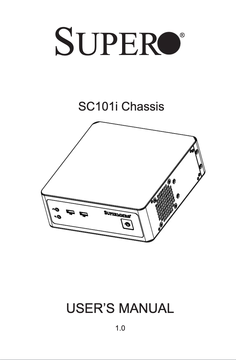 Página 1 del manual Manual de usuario Supermicro CSE-101i