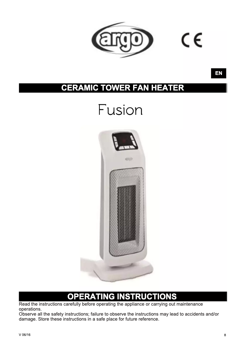 Page 1 of the manual User Manual Argoclima Fusion