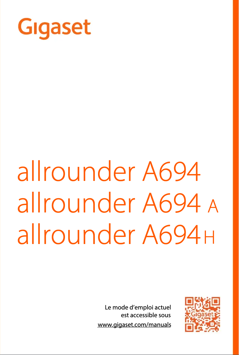 Página 1 del manual Manual de usuario Gigaset A694