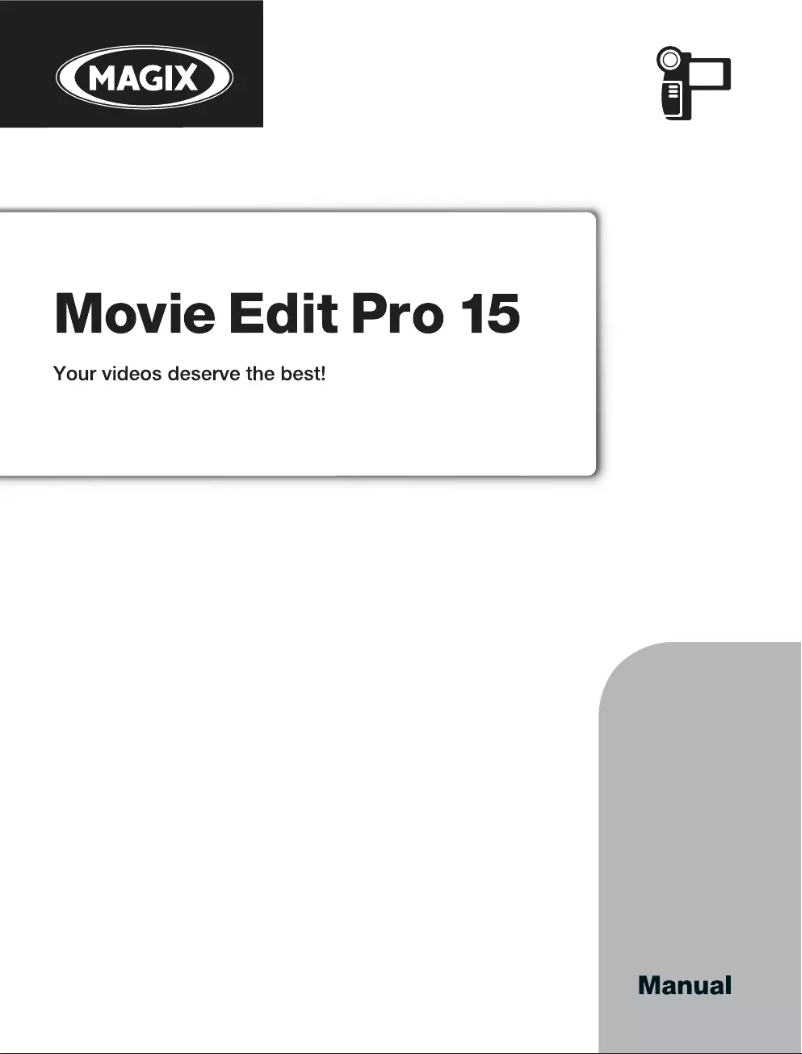 Page 1 de la notice Manuel utilisateur Magix Movie Edit Pro 15