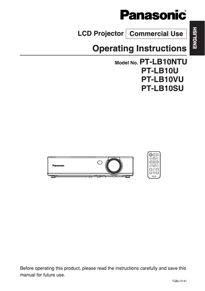 Página 1 del manual Manual de usuario Panasonic PT-LB1