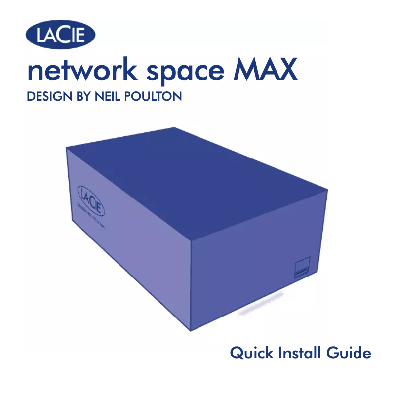 Page 1 de la notice Manuel utilisateur LaCie Network Space MAX