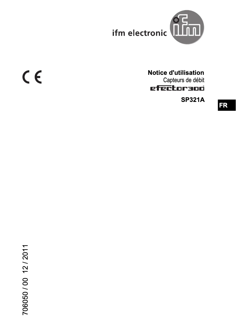 Page 1 de la notice Manuel utilisateur IFM SP321A