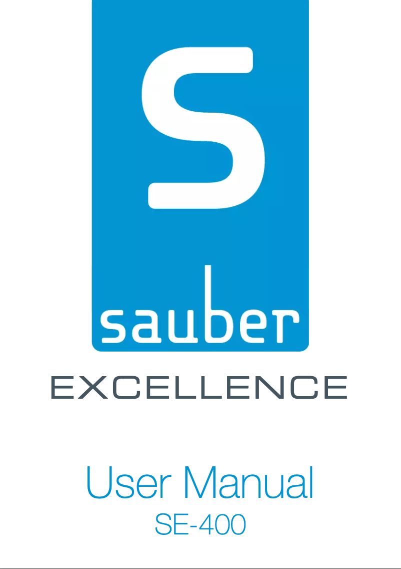 Página 1 del manual Manual de usuario Sauber Excellence SE-400