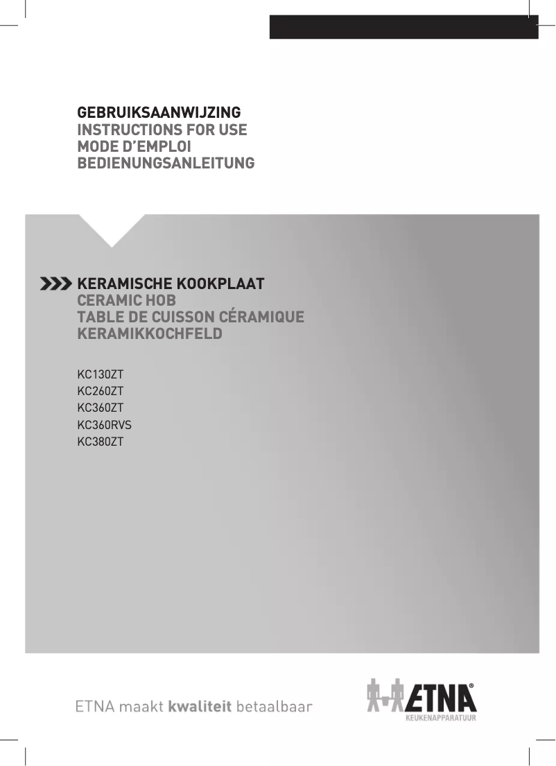 Page 1 de la notice Manuel utilisateur Etna KC360ZT