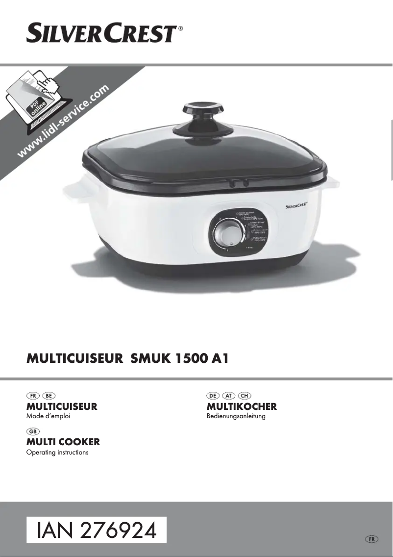 Page 1 de la notice Manuel utilisateur SilverCrest SMUK 1500A1