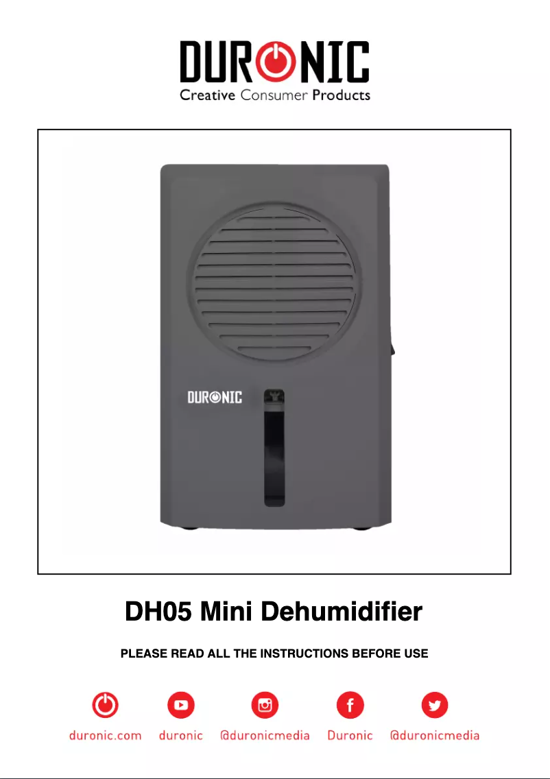 Página 1 del manual Manual de usuario Duronic DH05