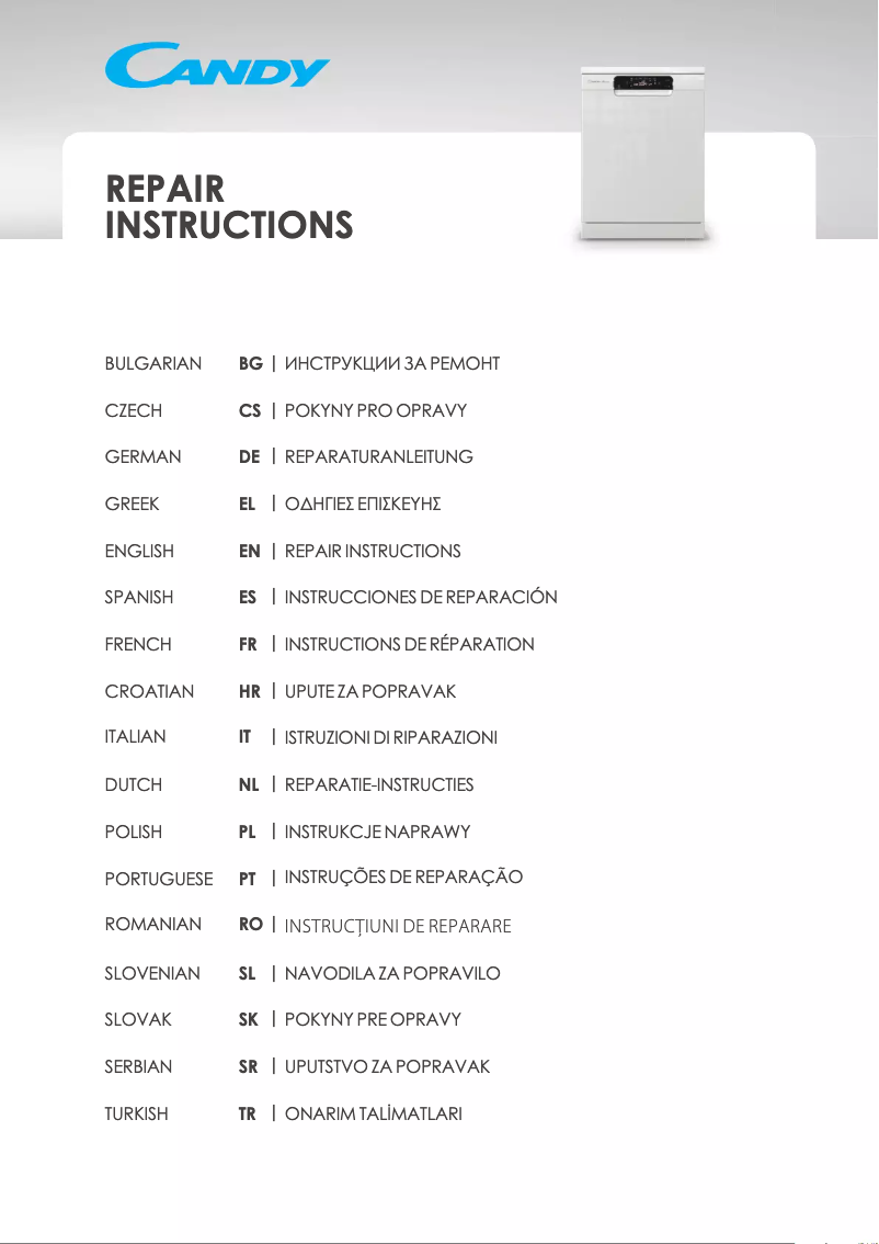 Page 1 of the manual User Manual Candy CDIH 2L952-80