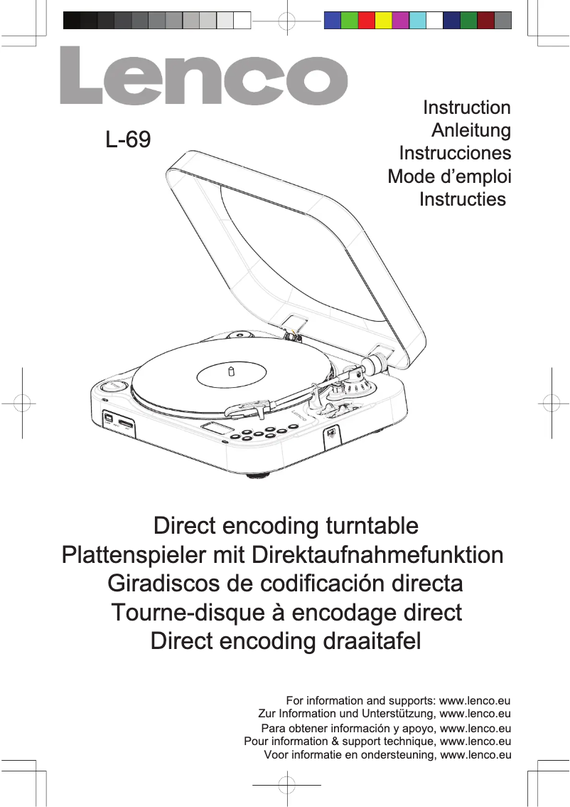 Page 1 de la notice Manuel utilisateur Lenco L-69