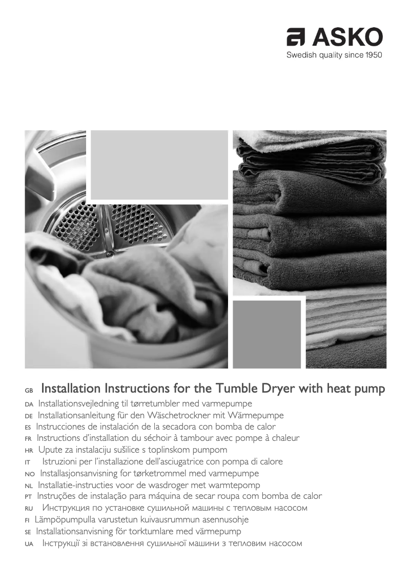 Página 1 del manual Manual de usuario Asko T884XLHP