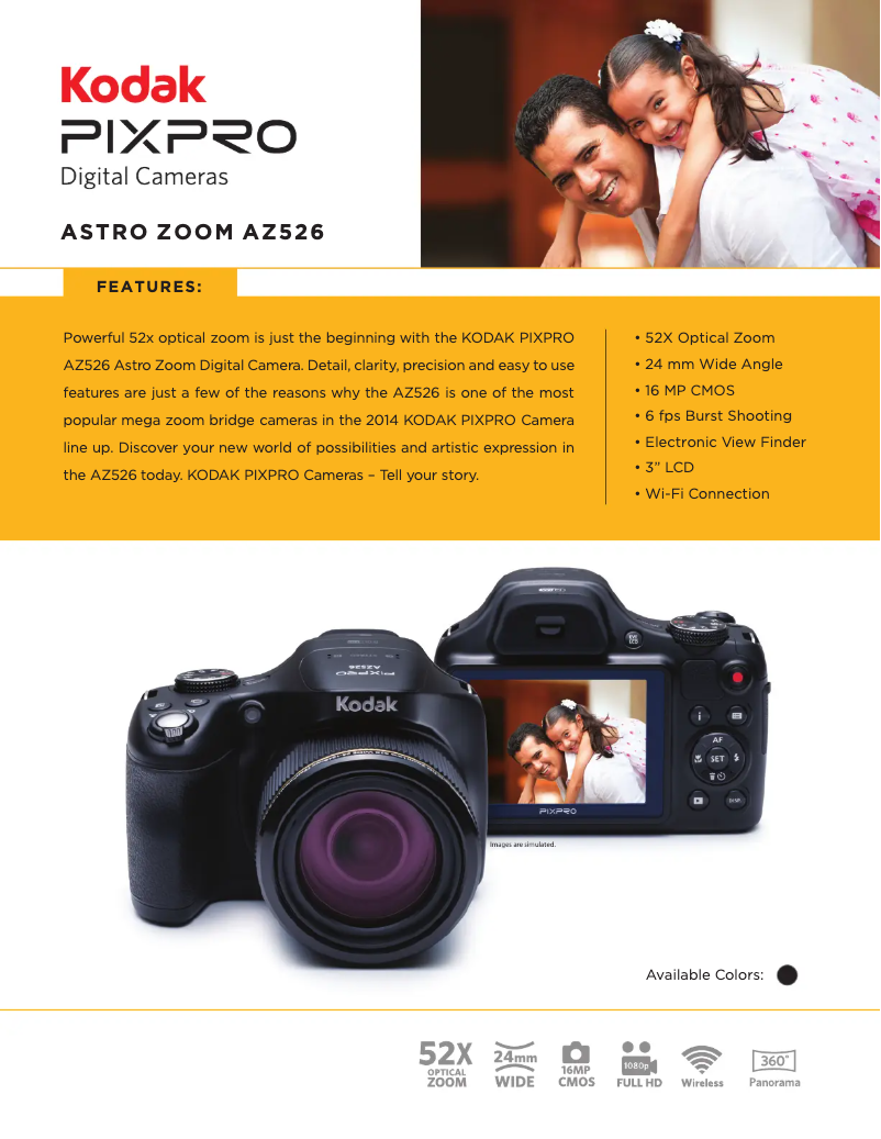 Página 1 del manual Ficha técnica Kodak PixPro AZ526
