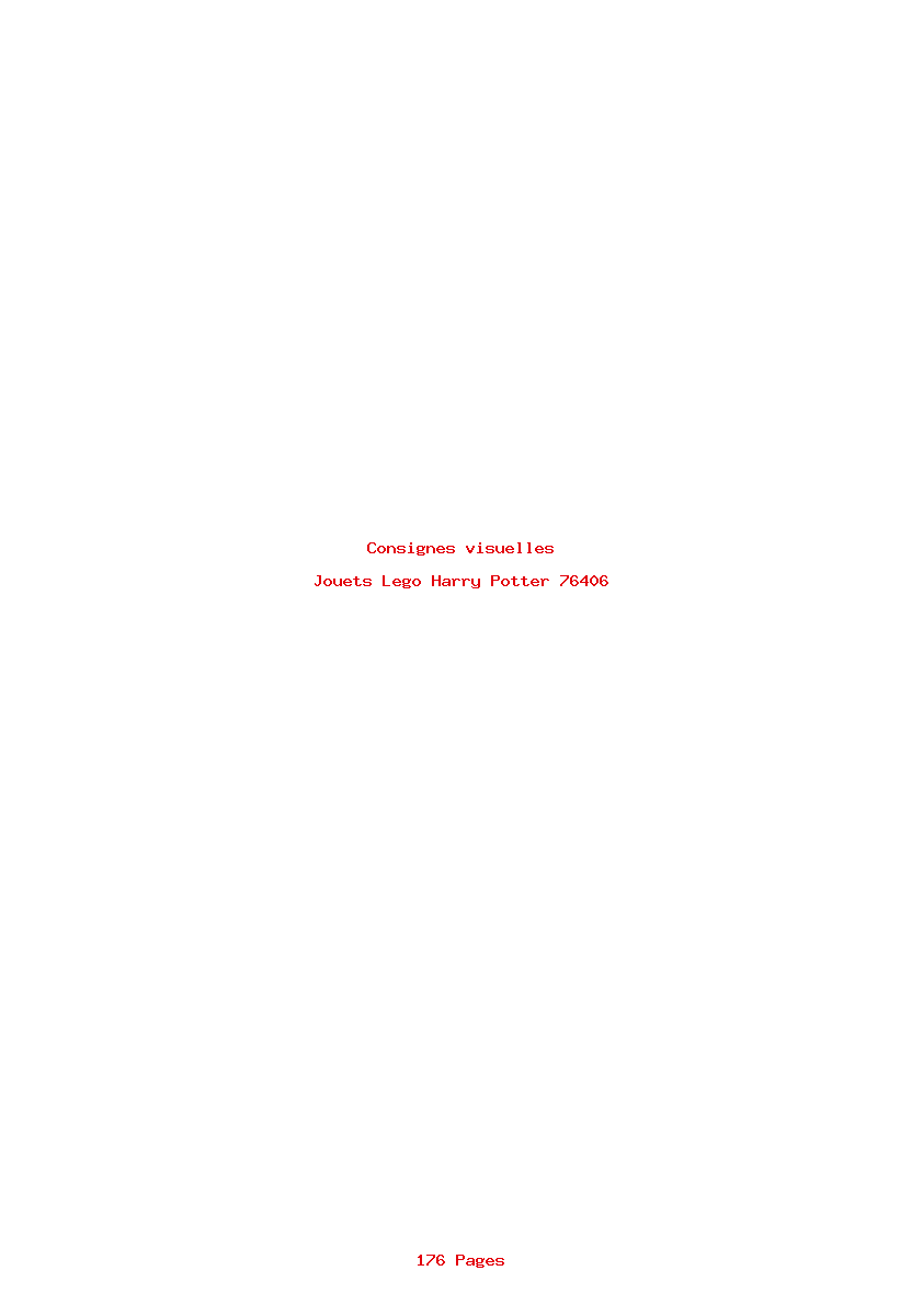 Page 1 de la notice Consignes visuelles Lego Harry Potter 76406