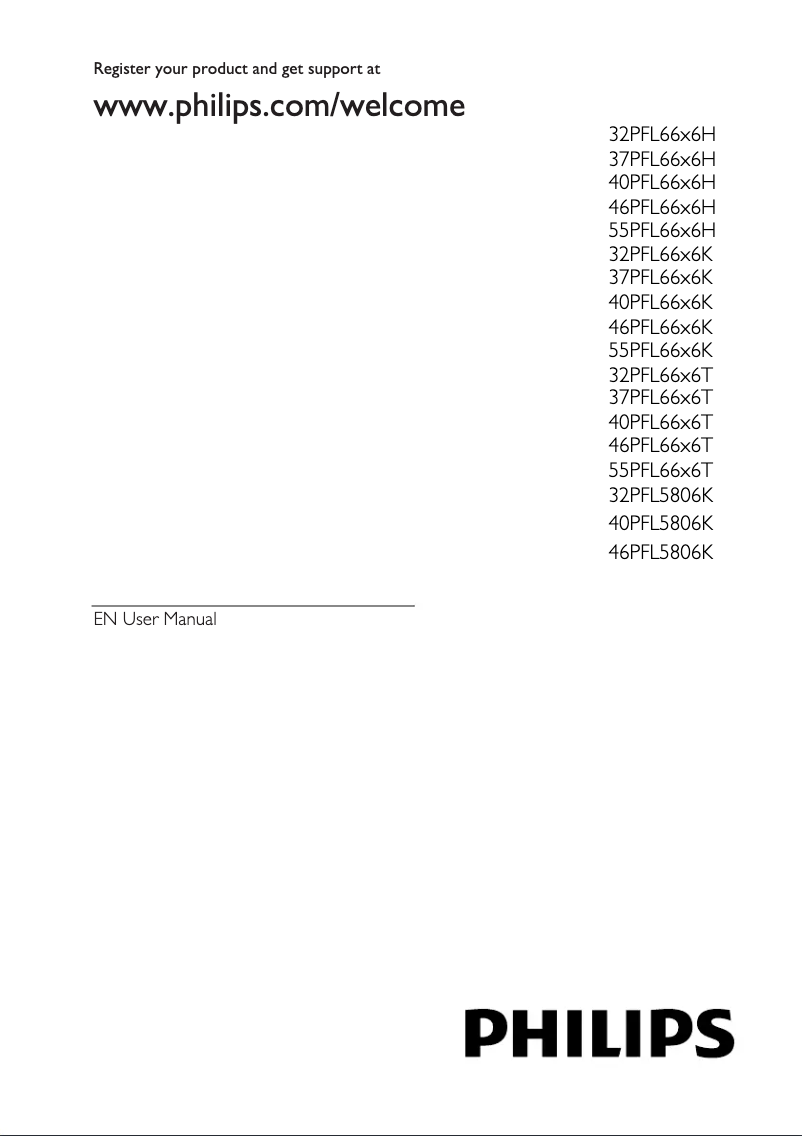 Image de la première page du manuel de l'appareil 32PFL6626H