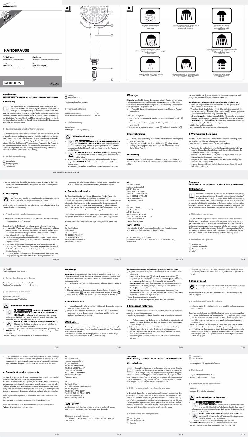 Página 1 del manual Manual de usuario Miomare DX2013-LIDL2