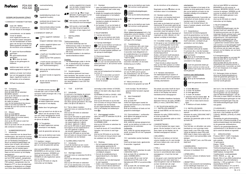 Imagen de la primera página del manual del dispositivo PDX-520ZT