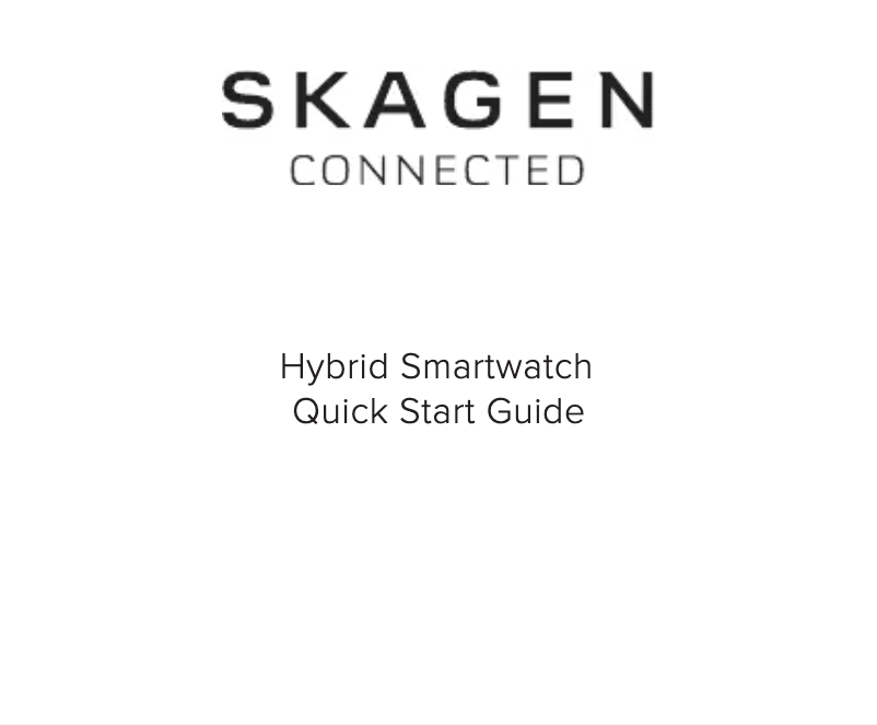 Page 1 de la notice Manuel utilisateur Skagen Hald Connected Hybrid SKT1411