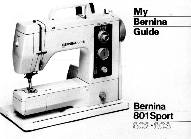 Page 1 de la notice Manuel utilisateur Bernina 801 Sport