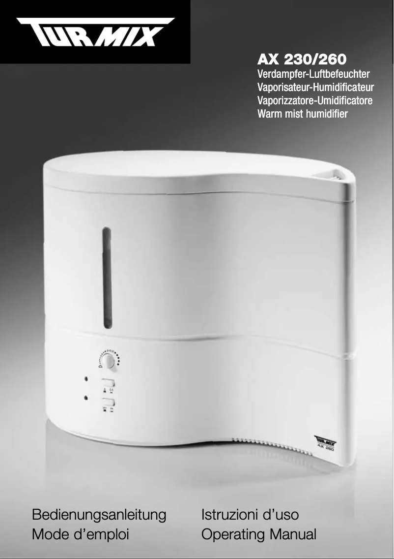 Page 1 de la notice Manuel utilisateur Turmix AX 230
