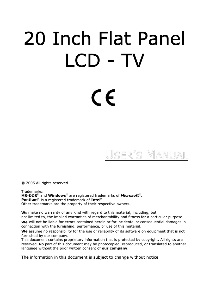 Page 1 de la notice Manuel utilisateur Medion MD30120
