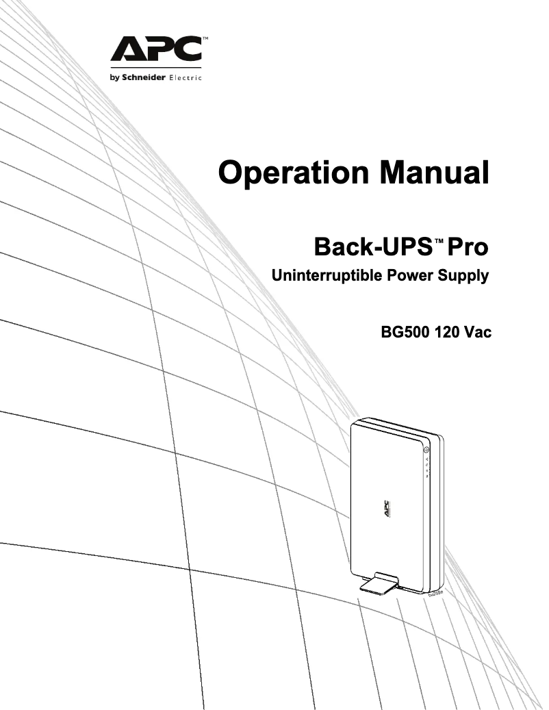 Página 1 del manual Manual de usuario APC Back-UPS Pro 500