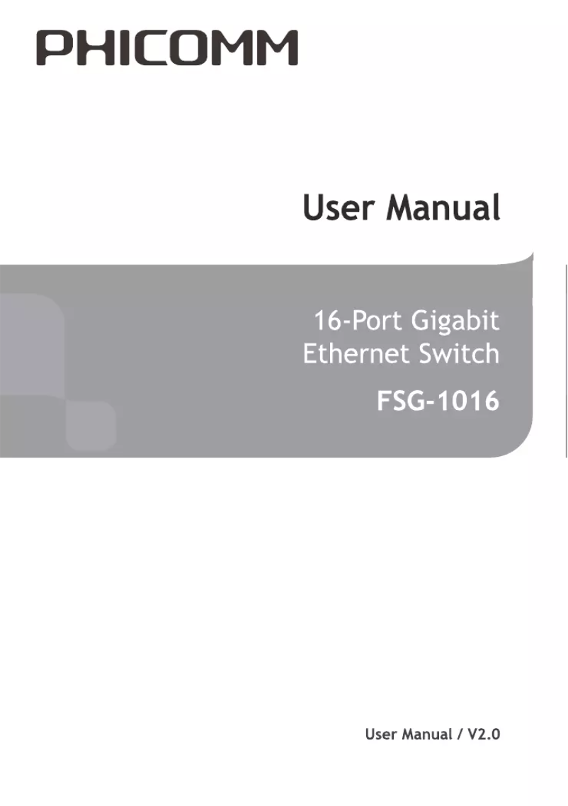 Page 1 de la notice Manuel utilisateur Phicomm FSG-1016