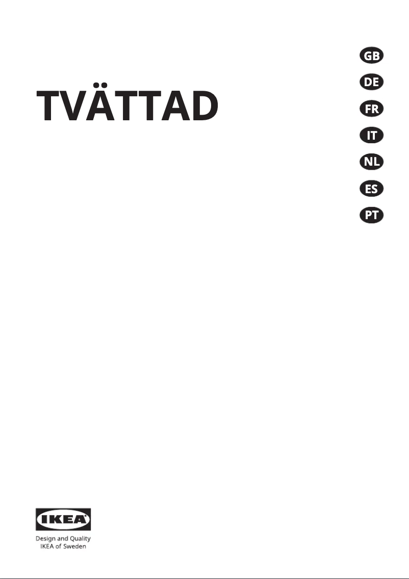 Page 1 de la notice Mode d'emploi Ikea TVÄTTAD