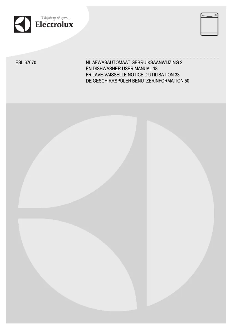 Página 1 del manual Manual de usuario Electrolux ESL67070R