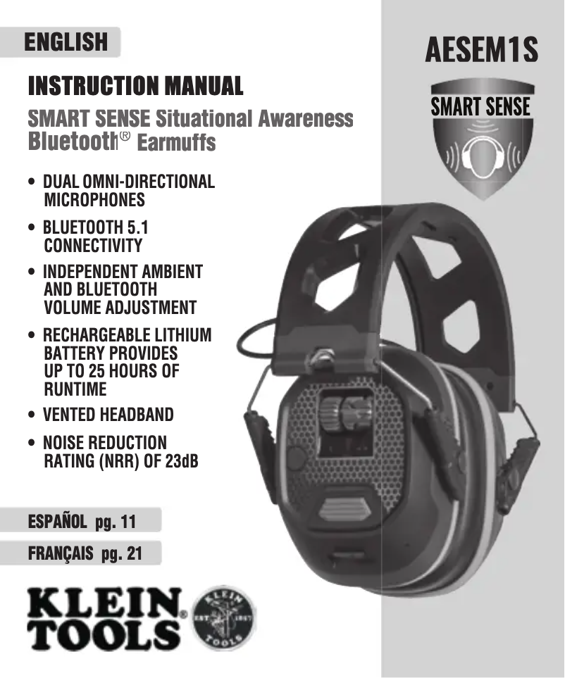 Page 1 de la notice Manuel utilisateur Klein Tools AESEM1S