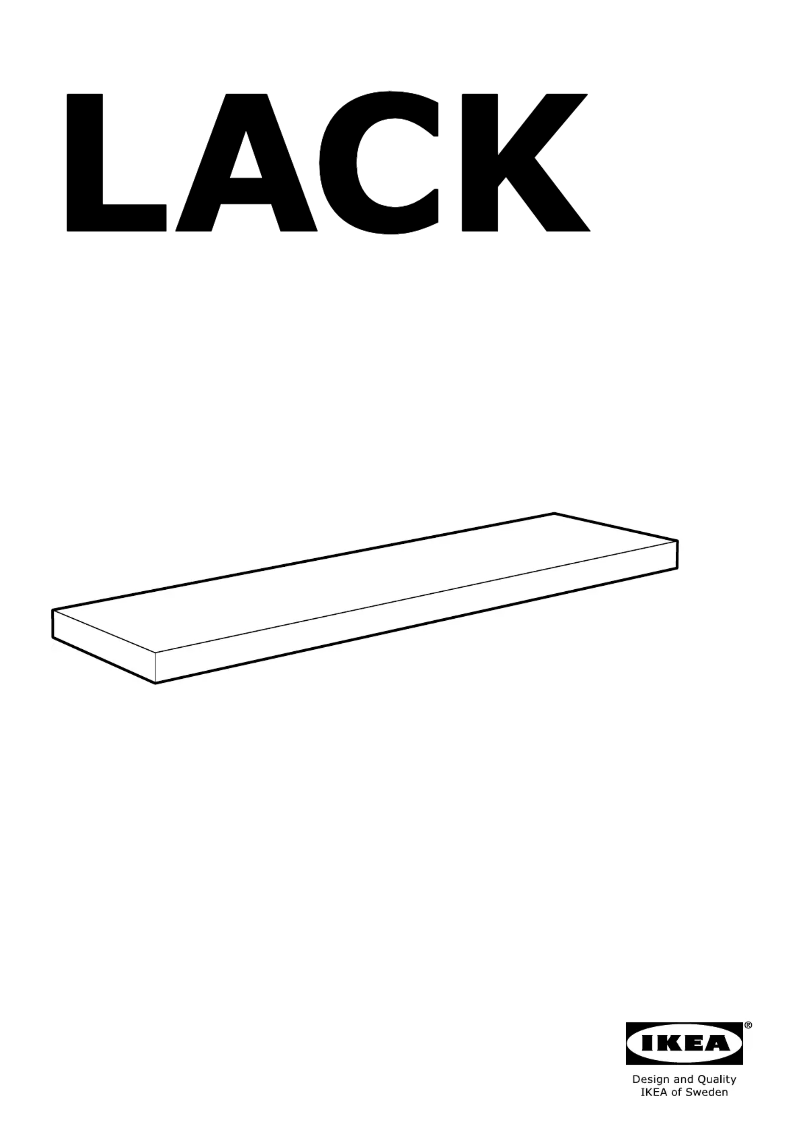 Page 1 de la notice Manuel utilisateur Ikea LACK