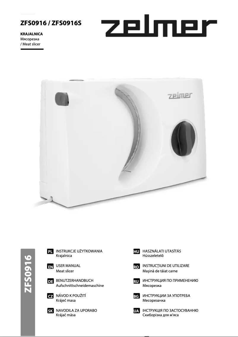 Page 1 de la notice Manuel utilisateur Zelmer ZFS0916