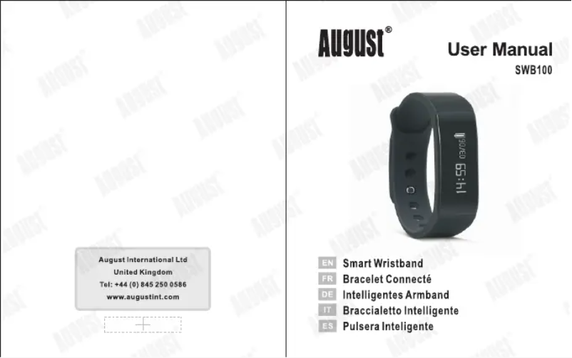 Page 1 de la notice Manuel utilisateur August SWB100