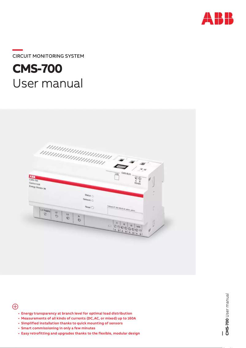 Página 1 del manual Manual de usuario ABB CMS-700