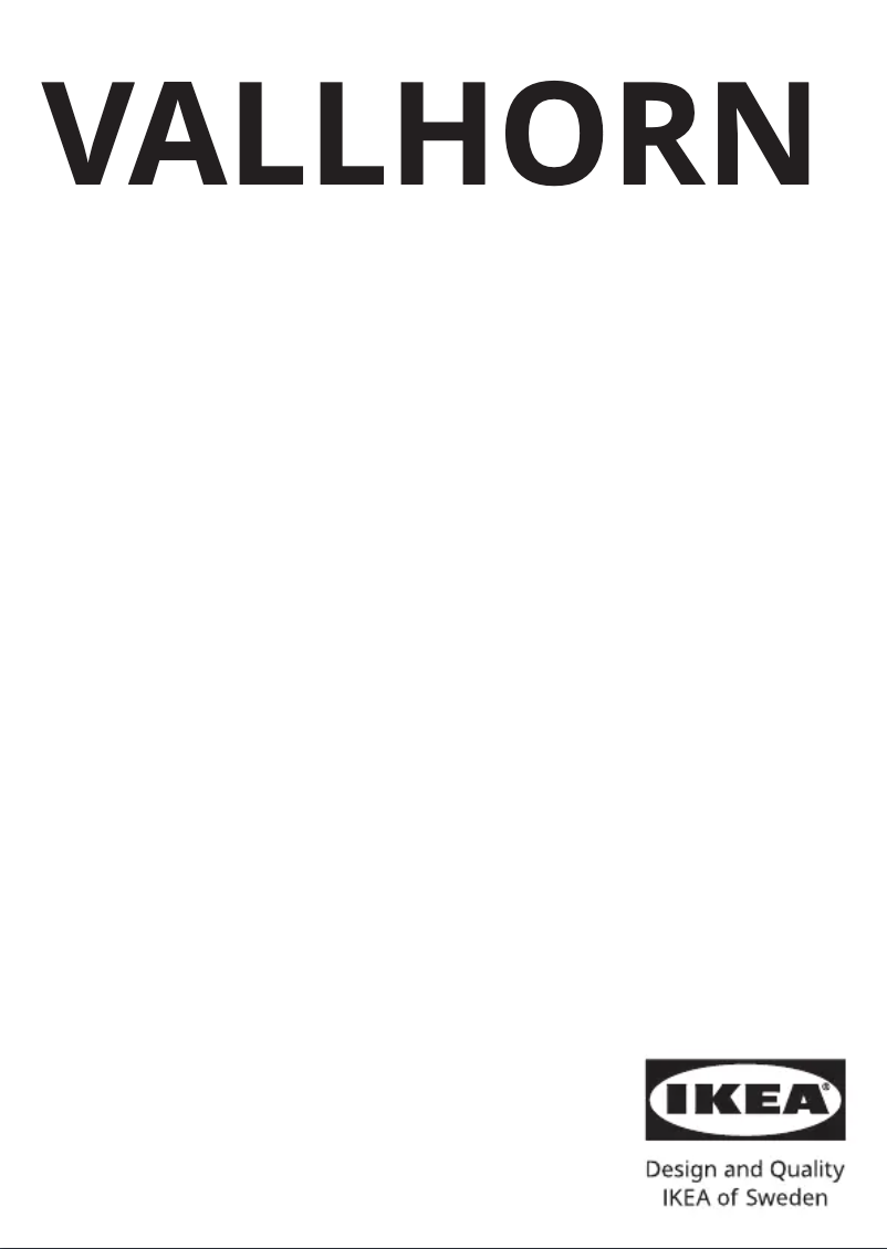 Page 1 de la notice Manuel utilisateur Ikea VALLHORN 905.043.41
