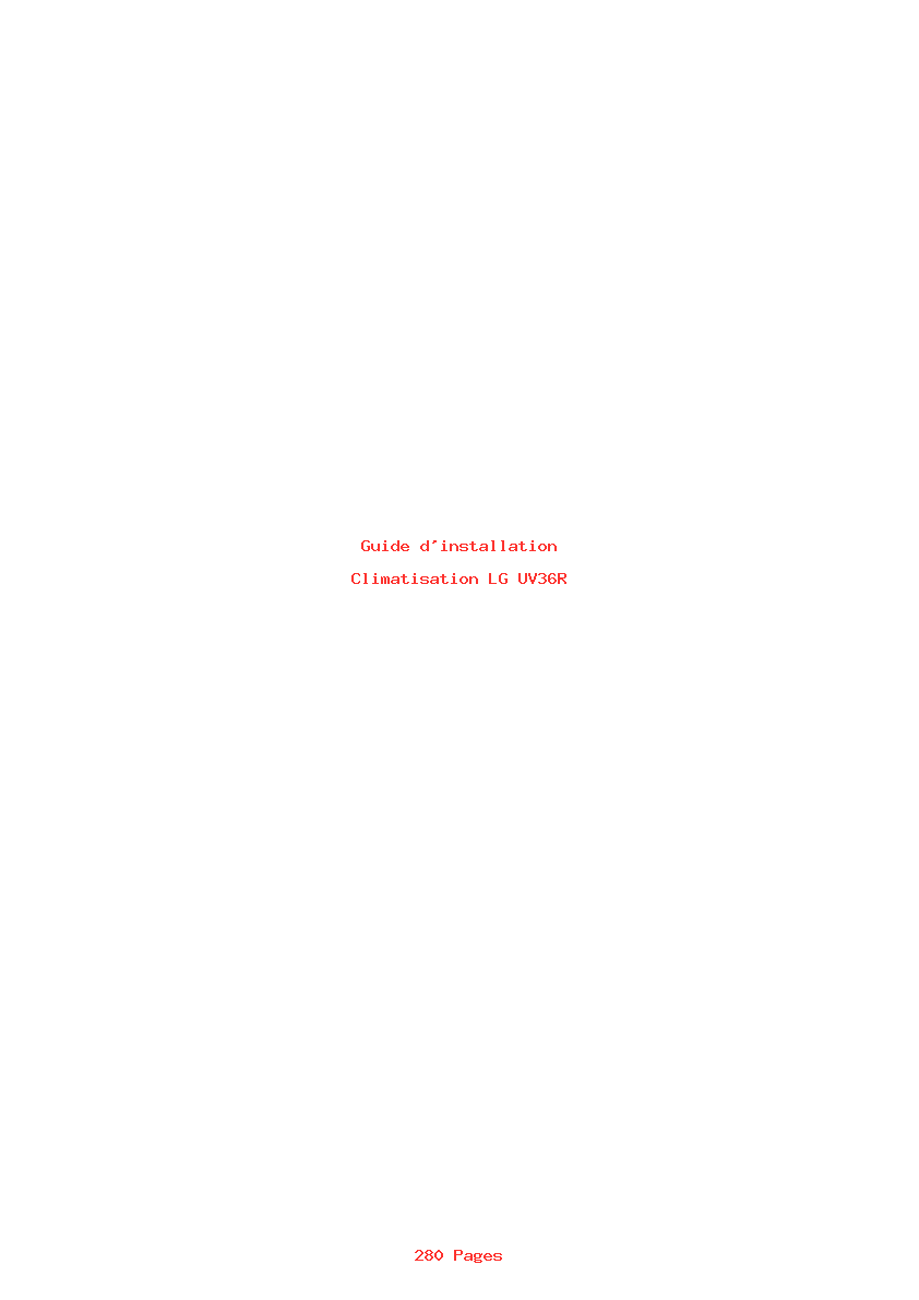 Page 1 de la notice Guide d'installation LG UV36R
