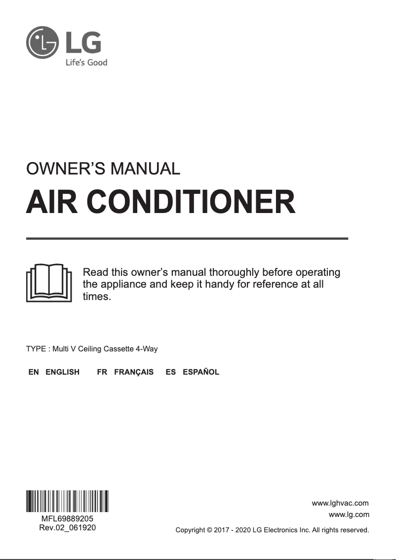 Page 1 of the manual User Manual LG ARNU073TRD4