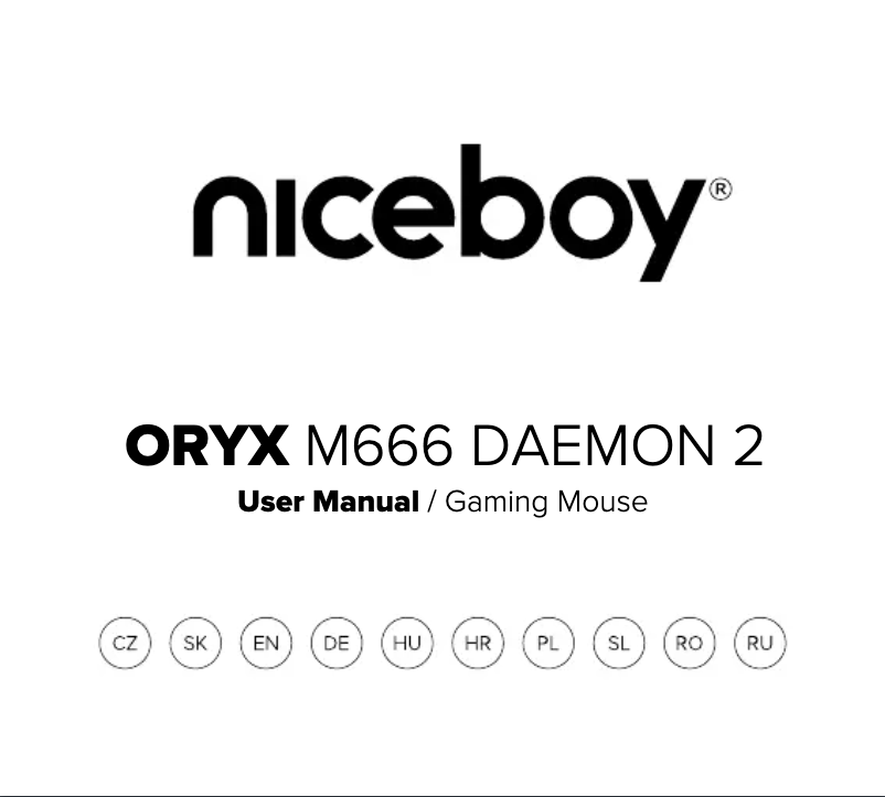 Page 1 de la notice Manuel utilisateur Niceboy ORYX M666 Daemon 2